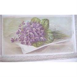 Original Paul DeLongpre print of violets #2139537