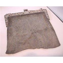 Vintage Sterling mesh evening handbag #2139538