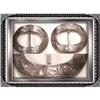 Image 1 : 2 Hallmark STERLING chased SASH BUCKLES #2139557