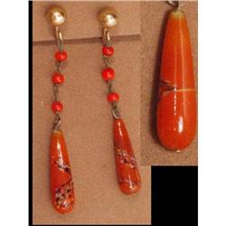 Victorian Hand blown GLASS DRop earrings #2139560