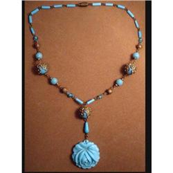 GORGEOUS Vintage CZECH GLASS necklace #2139561