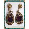 Vintage Edwardian  Jeweled Snake drop earrings #2139592
