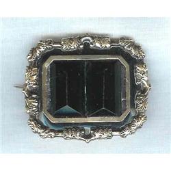 Mourning Pin. Victorian. Onyx and 8k gold #2139676