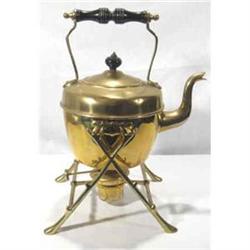 Brass Kettle on Stand. Englishc1910 #2139677