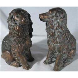 Spaniels. Pair. Hollow with copper finish #2139711