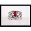 Image 1 : BEAUTIFUL DIAMOND , RUBY  WHITE GOLD RING #2152518