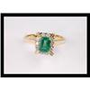Image 1 : BEAUTIFUL DIAMOND , EMERALD YELLOW  GOLD RING #2152521