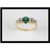 Image 1 : BEAUTIFUL DIAMOND , EMERALD YELLOW  GOLD RING #2152524