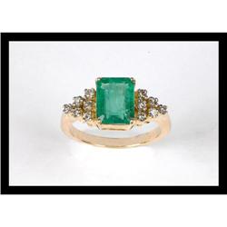 BEAUTIFUL  DIAMOND  AND EMERALD  YELLOW GOLD #2152527