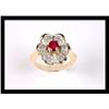 Image 1 : BEAUTIFUL  DIAMOND  AND RUBY  YELLOW GOLD RING #2152528