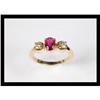 Image 1 : BEAUTIFUL  DIAMOND AND RUBY YELLOW GOLD RING #2152533