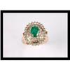 Image 1 : BEAUTIFUL  DIAMOND AND EMERALD YELLOW GOLD RING#2152535