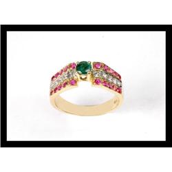 BEAUTIFUL  DIAMOND , RUBY & EMERALD YELLOW #2152536