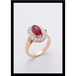 RUBY AND DIAMOND RING IN YELLOW GOLD. #2152540