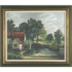 oil on canvas landscape entitled ?Farm House" #2152558