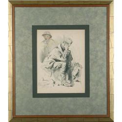 Lucien Jonas ORIGINAL WWI soldier 1 drawing #2152560