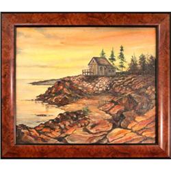 Cabin at Seaside, oil by Robert MacIsaac #2152593