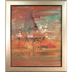 "Boat Reflection" Original Oil by Robert #2152599