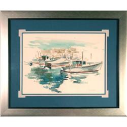 Boats maritime sea watercolor painting MacIsaac#2152605
