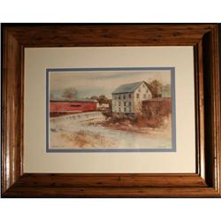 Original watercolor waterfall spencer covered #2152611