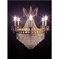 Grand Brass and Crystal Stunning Chandelier #2152721