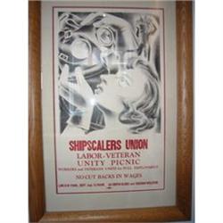 Original US Vintage - Shipscalers Union Poster #2152735