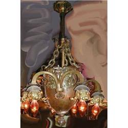 Transitional Gas/Electric Chandelier #2152769