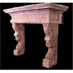 18th Century Figural Limestone Mantel #2152813