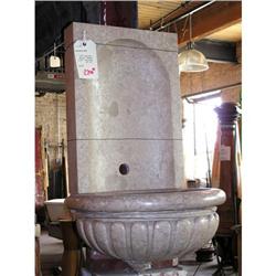20th Century Beige Marble Wall Fountain #2152816