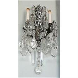 Pair of Crystal Sconces Wall Lights #2152818