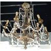 Image 1 : Antique Bronze and Crystal Chandelier Fixture #2152820