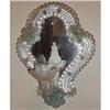 Image 1 : Pair of Mirrored Venetian Glass Sconces #2152823