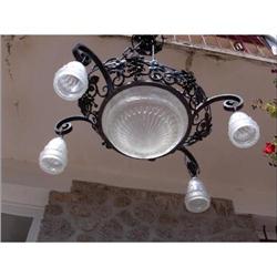 French Art Deco Chandelier C1930 by SCHNEIDER #2152839