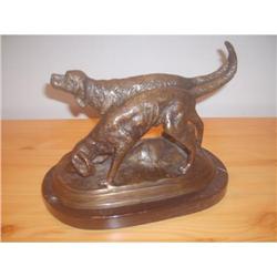 GENUINE VICTORIAN BRONZE "HUNTING DOGS #2152976