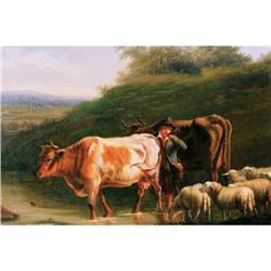 Louis Robbe  Oil  on Canvas, (c. 1860) #2152992
