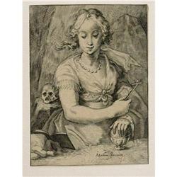 St. Mary Magdalen Engraving signed Matham #2153033