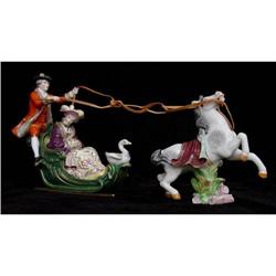 Horse-Driven Sleigh Porcelain Group Crossed #2153035
