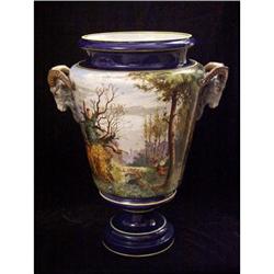 Sarreguemines Faience Vase with Figural #2153050