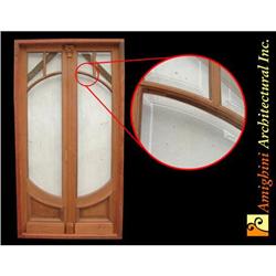 Double wooden door, beveled glass, mint #2153116