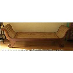 French Rattan Settee Chaise Lounge Sofa #2153157