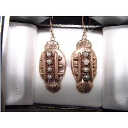 Victorian Antique Rose Gold Seed Pearl Earrings#2153160