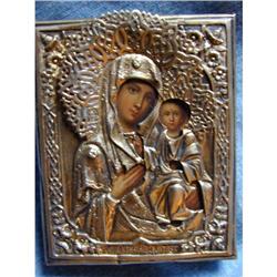 FABERGE SILVER GILT ICON OF THE VIRGIN &CHILD  #2153199