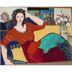 Bracha Guy, Amanda, Signed Oil on Paper #2153236