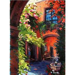 Shelby Keefe,  Hidden Courtyard, Oil on Canvas #2153243