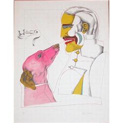 Richard Lindner, Mans Best Friend,  Lithograph #2153259
