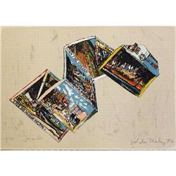 Malcolm Morley, Miami Postcard, Signed  Litho #2153262