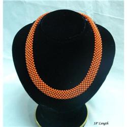 Natural Coral Beads Net Maze Pattern Necklace  #2153311