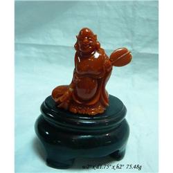 Natural Genuine Coral Happy Buddha Display #2153314