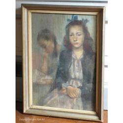Superb vintage pastel painting #2153316