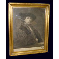 19th Century Rembrandt Engraving 19c 1893 #2153341